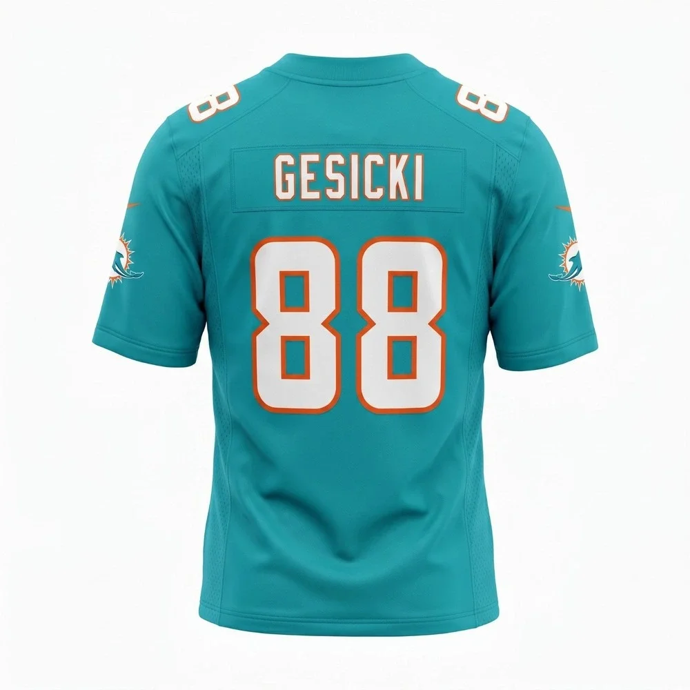 Nike Miami Dolphins Mike Gesicki #88 Game Jersey Aqua NFL On Field Size L
